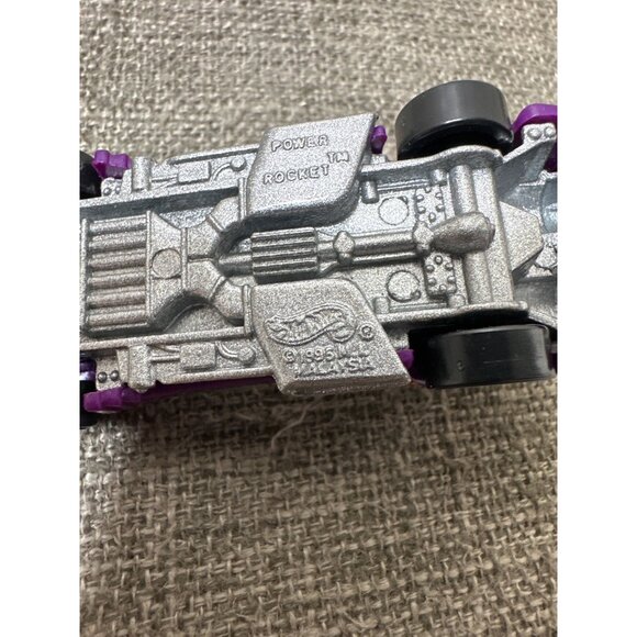 Hot Wheels Power Rocket Purple Diecast Car 2003 Silver Engine Details Metallic - Picture 5 of 6
